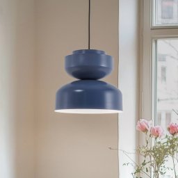 ALDEX Dalia pendant light, blue, metal shade, 30 cm