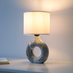 JUST LIGHT. GmbH JUST LIGHT. Carara table lamp, ceramic base, grey