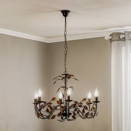 ONLI Collana metal chandelier, 6-bulb, bronze