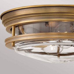 Quintiesse Hadrian outdoor ceiling light, bronze/clear
