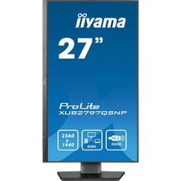 IIYAMA IIY XUB2797QSNPB - 69-cm monitor, QHD, loudspeakers, USB dock, LAN, pivot