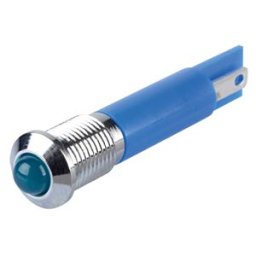 APEM APM Q8P1C B12E - Indicator LED, 12 V DC, 8 mm, FASTON, blue/BrC