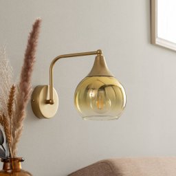 Eko-Light Monte wall light made of glass, 1-bulb, gold