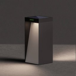 KLEWE MILIO FULL LED solar lamp, anthracite, 35 cm, aluminium, IP65