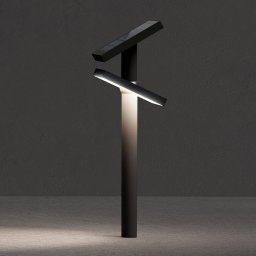 KLEWE LED solar lamp HELIOSTEPPER, anthracite, ground spike, IP65