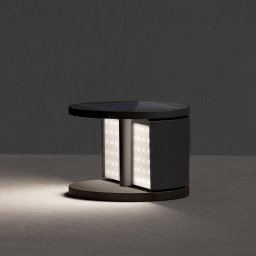 KLEWE LED solar garden light SWING, anthracite, Ø 20 cm IP65