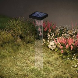 KLEWE LED solar light Scotty, clear/anthracite, 60 cm, IP65