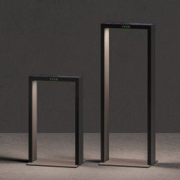 KLEWE LED solar lamp AXIS MAXI, anthracite, 65 cm, aluminium, IP65