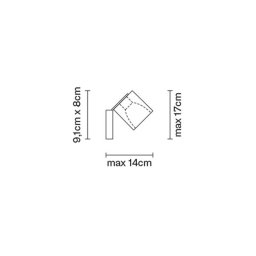 Fabbian Cubetto wall light G9 chrome/clear