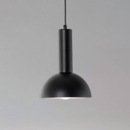 SIGMA Vitrum cupola S pendant light, black, semi-circular, Ø 19 cm
