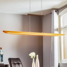 Elobra Colombia XL LED pendant light, natural oak