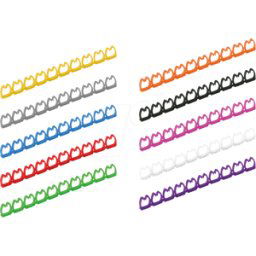 VALUE 25995256 - Cable rings for patch cables, 5 - 6.5 mm, 100 pieces, multicolou