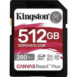 KINGSTON SDR2V6/512GB - SDXC memory card, 512 GB SDXC, Canvas React Plus