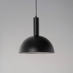 SIGMA Vitrum cupola M pendant light, black, semicircular, Ø 30 cm