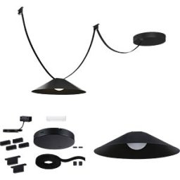 PAULMANN PLM 94632 - ULine starter set, 5 m belt incl. holders pendant Cone, black