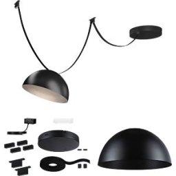 PAULMANN PLM 94633 - ULine starter set, 5 m belt incl. holders Bol pendant, black