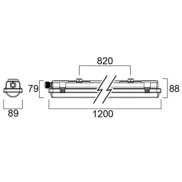 Sylvania Resisto 1200 moisture-proof light, 20W, 840, HF sensor