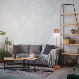 Briloner LED battery-powered floor lamp Brilo unplugged Riffle, copper-coloured