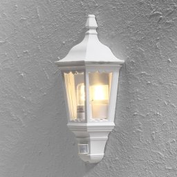 Konstsmide Firenze outdoor wall lamp half shell, sensor white