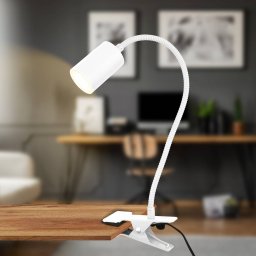 Briloner LED clip-on light Fleks, white, flexible, metal