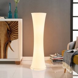 Lindby floor lamp Liana, height 123 cm, white, textile