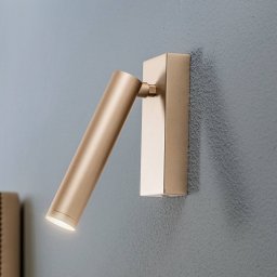 Argon LED wall light Rulo, gold, steel, 3000 K
