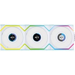 LIAN 12SLLCD1W3W - Lian Li Wireless LCD fan, ARGB, PWM, incl. Cont. 120 mm, white