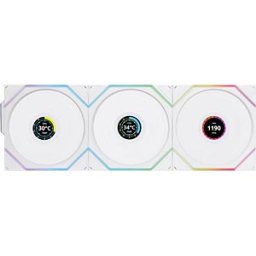 LIAN TLLCD1W3W - Lian Li Wireless LCD Fan, 3 Pack incl. Contr. 120 mm, white