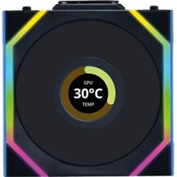 LIAN 12RSLLCD1WB - Lian Li Wireless LCD fan, ARGB, PWM, Reverse, 120 mm, black