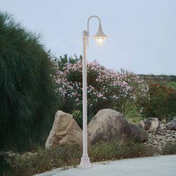 Lindby outdoor light Daphne, 220 cm, white, metal, E27