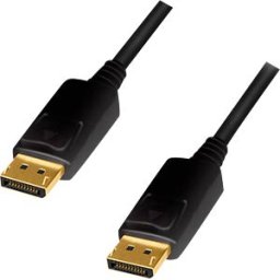 LOGILINK CV0074 - DisplayPort cable, DP/M to DP/M, 4K/60 Hz, black, 5 m