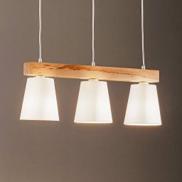 Lamkur Aldonn pendant light with textile shade, 3-bulb