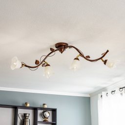 Lamkur Siena Florentine style curved ceiling light, 4-bulb