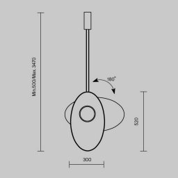 Maytoni LED pendant light Evolution, grey/white, adjustable