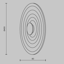 Maytoni Nami LED wall light, green beige, Ø 40 cm, aluminium
