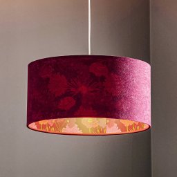 Maco Design Savanna pendant light with velvet lampshade