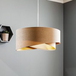 Maco Design Vivien pendant light, two-tone, cream/gold