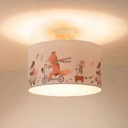 Duolla Ceiling light Ferdi Kids, textile, white, colourful