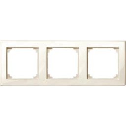 MERTEN EL MS 478344 - M-SMART frame — 3-gang, white, glossy