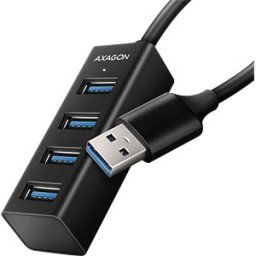 AXAGON AXG HUE-M1A - USB 3.0, 4-port hub, 4xA USB-A cable, 20 cm