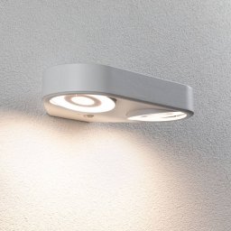 Paulmann LED outdoor wall lamp Silma white 2-bulb IP44