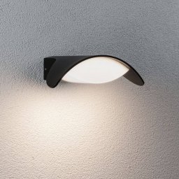 Paulmann LED outdoor wall lamp Mesana, anthracite, 24 cm aluminium, IP44