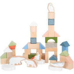 Small foot Wooden Building Blocks Dino cubes wooden 12 m+ 20 pc