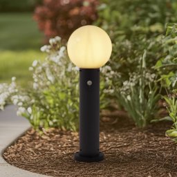 Lindby Dangan pillar light, white, 60 cm, glass, sensor