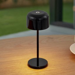 Lucande LED table lamp Quill, black, CCT, dimmable
