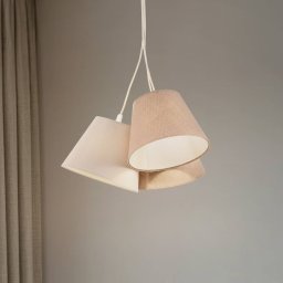 Maco Design Boho pendant light, 3-bulb, cream/beige, jute