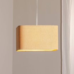 Maco Design Kwadro pendant light, beige, 40 x 40 cm, jute fabric