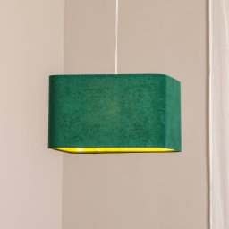 Maco Design Kwadro pendant light, green, 40 x 40 cm, velour fabric