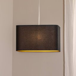 Maco Design Kwadro pendant light, black, 40 x 40 cm, velour fabric
