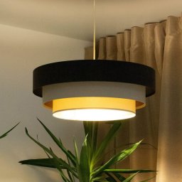 Maco Design Triniti pendant light, brown/beige/cream, Ø 60 cm, textile